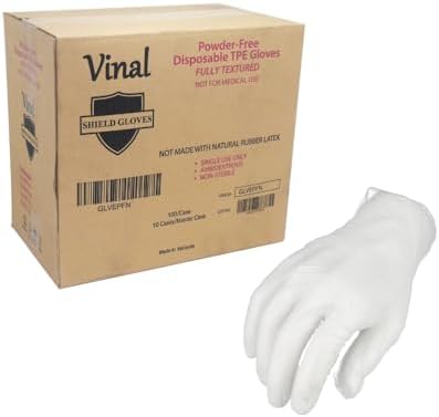 Premium X-Large 2 Mil Clear Vinyl Gloves Latex-Free Durable Comfortable