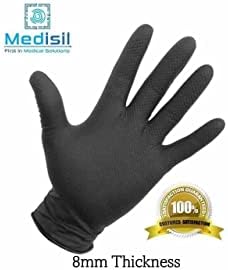 Silarius MediSil Disposable Nitrile Gloves - 100 pack - Black Diamond