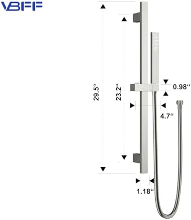Sturdy Adjustable Shower Slide Bar Set
