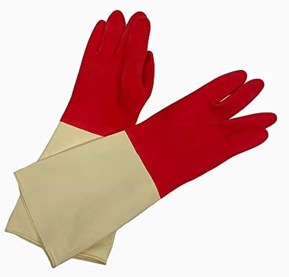 Prolinemax 4 Pairs 12 Long Medium Non-Slip Latex Gloves 1