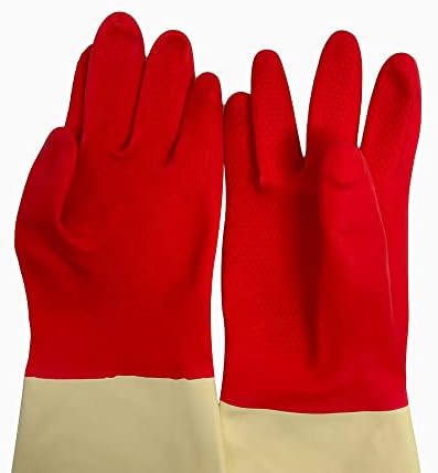 Prolinemax 4 Pairs 12 Long Medium Non-Slip Latex Gloves 1
