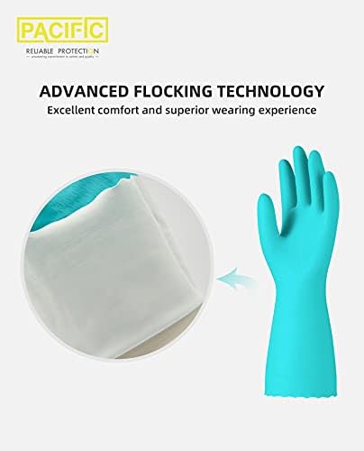 PACIFIC Cleaning Gloves with Latex Free Reusable and Green