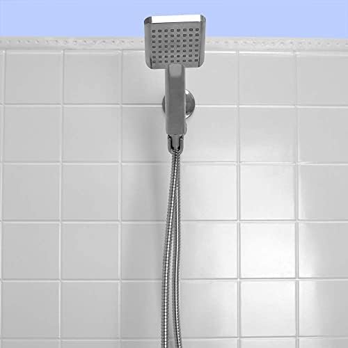 Modern Chrome Square Handheld Shower Massager by Home Basics Luxurious Spa-like Experience