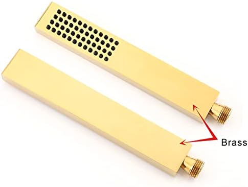 Durable Solid Brass Handheld Shower Head Gold