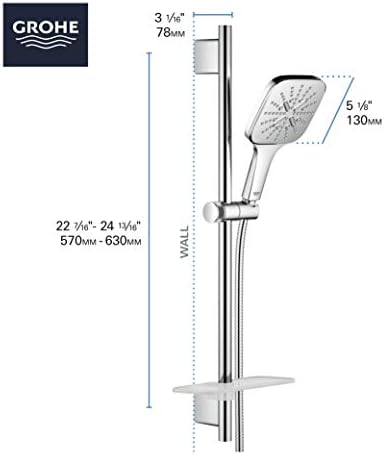 GROHE 26585EN0 Rainshower Smartactive 24 Inch Shower Slide Bar Kit