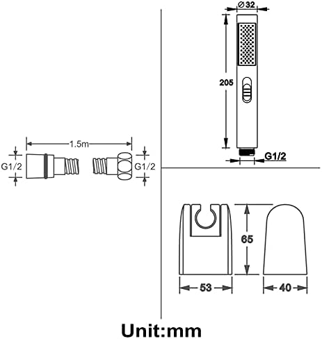 Efficient Comfortable Handheld Shower Head for Home Travel Use