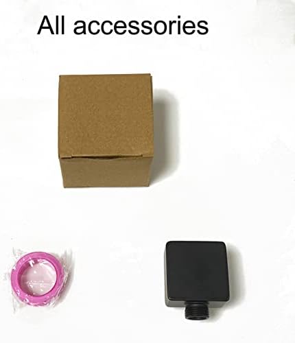 BEIYI Wall Supply Elbow Matte Black Square