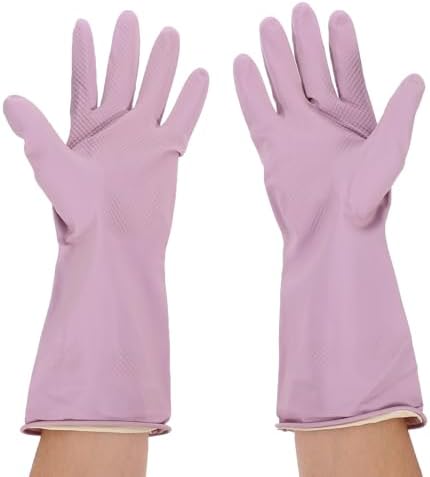 4 Pairs Reusable Kitchen Gloves Latex Cleaning Gloves for Hand Safety