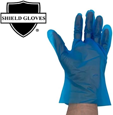 PackagingSuppliesByMailTPE Food Service Vinal Cooking Gloves Blue Size Large