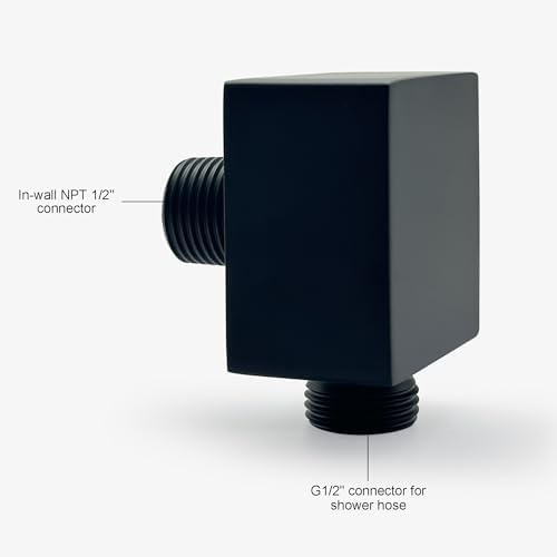 BEIYI Wall Supply Elbow Matte Black Square
