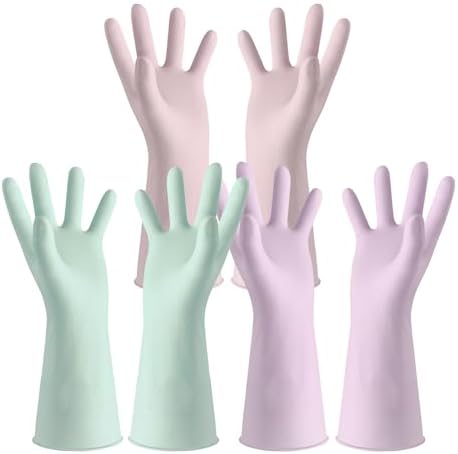 FJ-Manmiao3 Pairs Unlined Cleaning Gloves