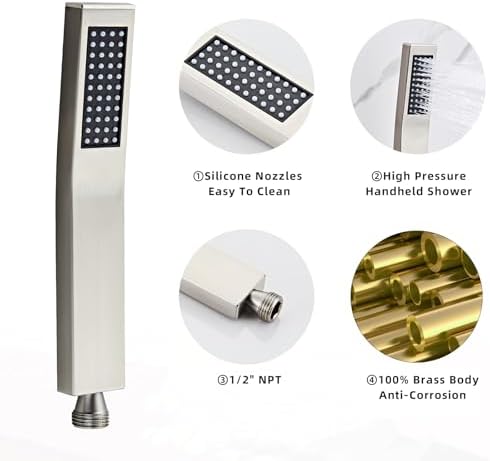 Handheld Shower Head - Durable Flexible and Easy to Clean