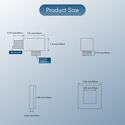 Cinwiny Wall-Mounted Brass Supply Elbow