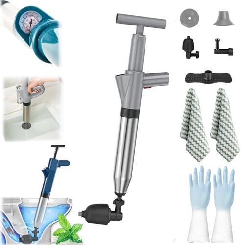 Pneumatic Floor Drain Clogger Eliminator with Barometer