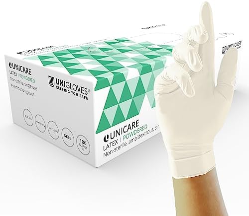 Professional Food-Ready Latex Gloves Unbreakable Durable - Box of 100