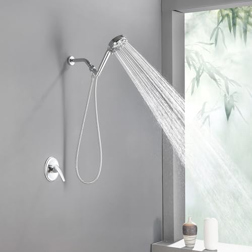 Shamanda 7-Function Shower Faucet Set with Chrome Trim