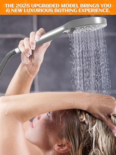 Rust-Resistant Functional 25 GPM Handheld Shower Head Perfect for Daily Use