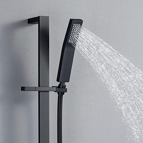 Pattlye Brass Shower Slide Bar Matte Black