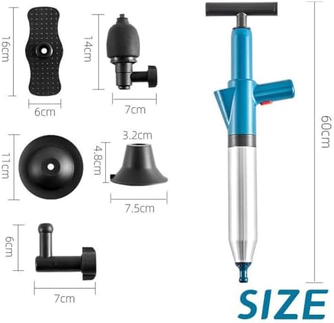 Pneumatic Floor Drain Clogger Eliminator with Barometer