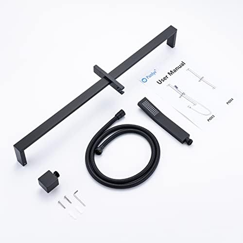 Pattlye Brass Shower Slide Bar Matte Black