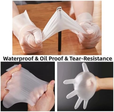 PIZISWOS 100-Piece Disposable TPE Gloves