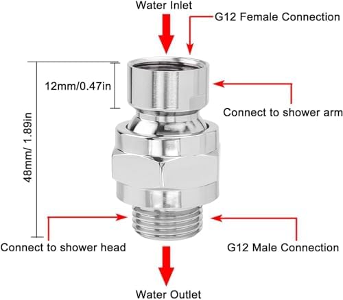 Adjustable Shower Head Adapter