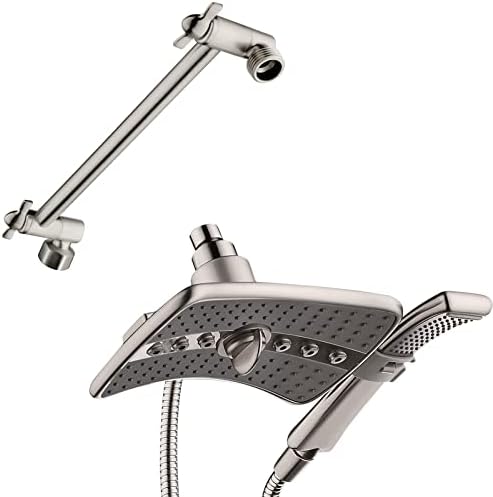 Bright Showers Brushed Nickel Shower Head Combo
