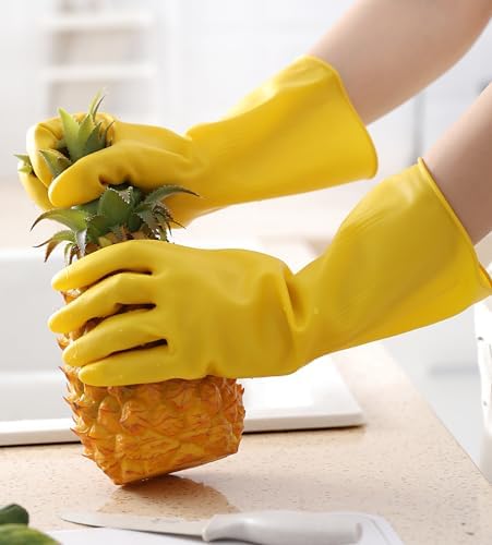 FJ-Manmiao 3 Pairs Unlined PVC Cleaning Gloves