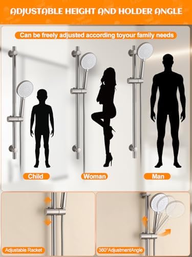 Rust-Resistant Functional 25 GPM Handheld Shower Head Perfect for Daily Use