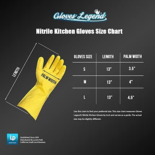 Gloves Legend Yellow Kitchen Gloves - Strong Reusable