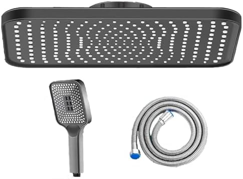 WHYATT 13-inch rainfall shower head and handheld combination Silver