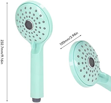 High-Pressure Shower with 2 Spray Modes and Mint Green