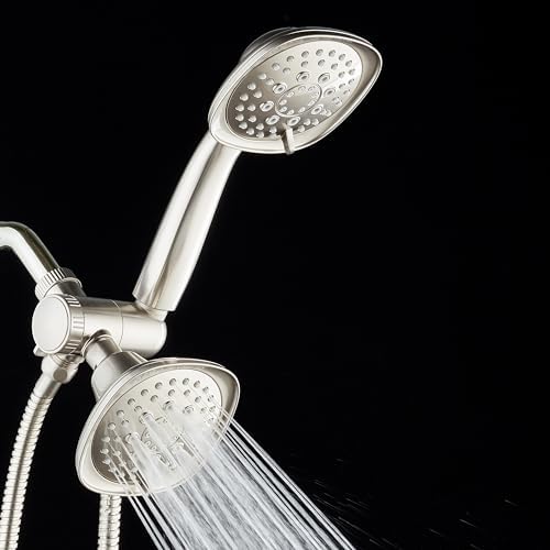 AquaDance Luxury Square 48-Setting High-Pressure Showerhead Combo