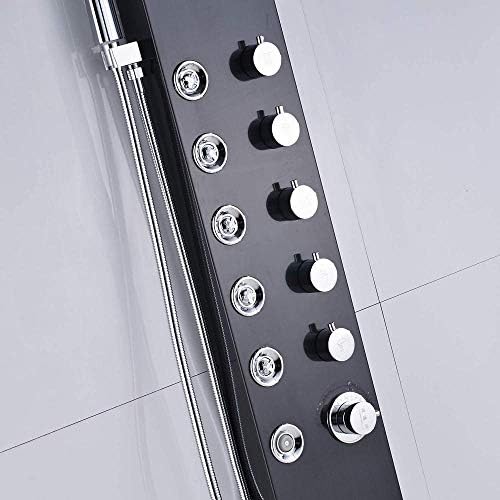 Huin Shower Screen LED Showerhead with Hand Sprayer and 8 Massage Nozzles