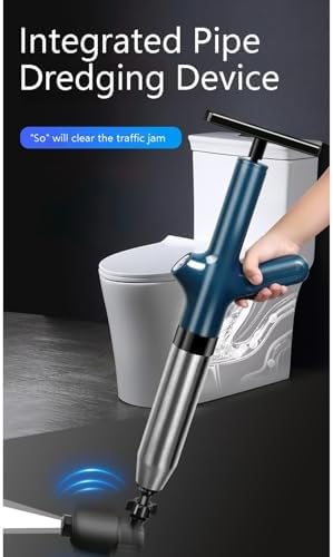 High-Power Toilet Unclogger with Pneumatic Air Blaster