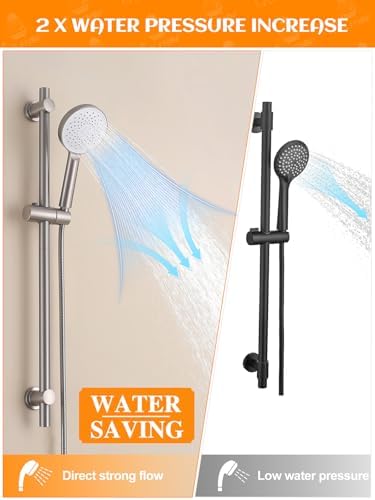 Rust-Resistant Functional 25 GPM Handheld Shower Head Perfect for Daily Use