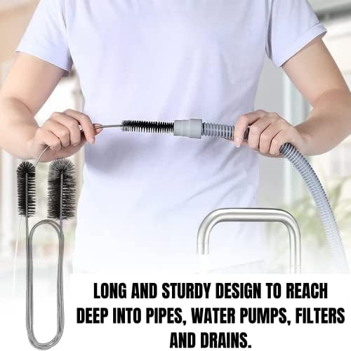 72 Long Powerful Drain Cleaner Brush in Purple