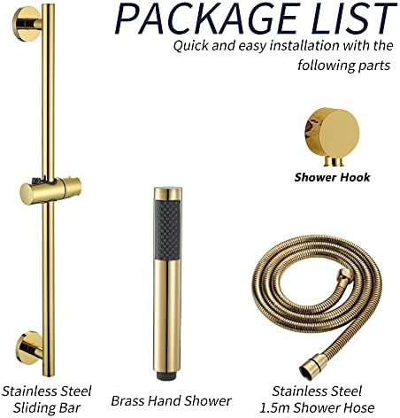 Handheld Shower Brushed Gold Stainless Steel