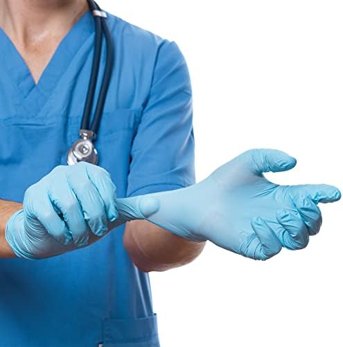 Nitrile Exam Gloves Disposable 100-Piece Box Powder Free No Latex