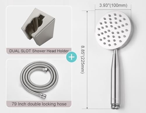 Handheld Shower Combo with Hose Wand Brushed Nickel