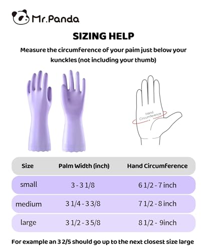 Mr Panda 2 Pairs Shimmering Pink Reusable Cleaning Gloves Medium