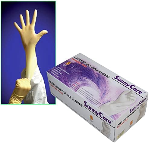SunnyCare 100-Piece Box Latex Gloves Small