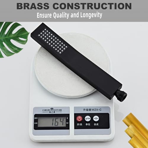 Complete Black Square Handheld Shower Set