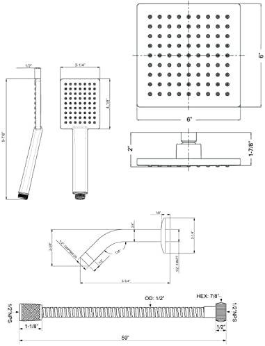 Upgrade Your Bathroom Experience with Relaxation massage rain shower Handheld shower combination system