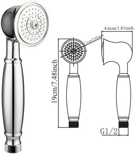 dDanke Brass Handheld Shower Head with Classic Silver Design