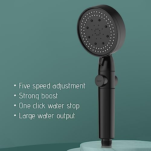Generic High-Pressure Shower Head 5-Mode Detachable Timer 15GPM 5000PSI