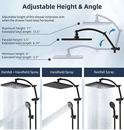 Rainfall Downpour 10 Shower Head Combo