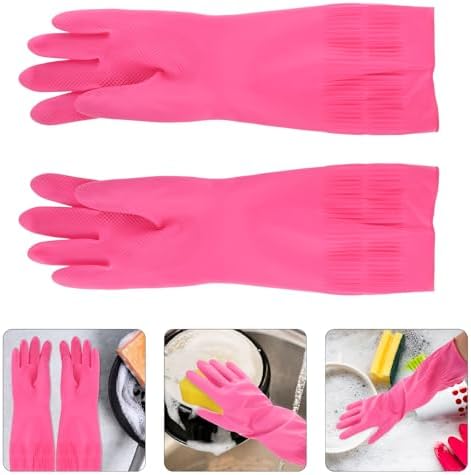 LUOZZY 2-Piece Reusable Waterproof Cleaning Gloves