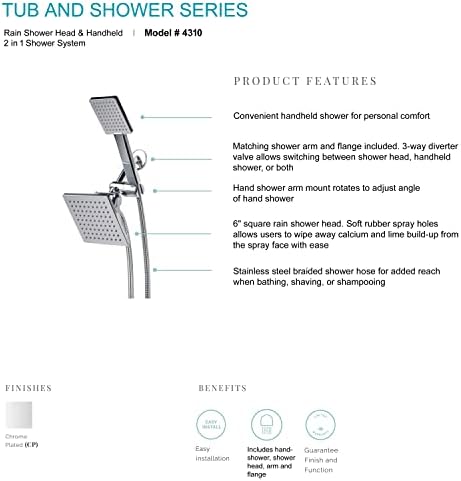 Upgrade Your Bathroom Experience with Relaxation massage rain shower Handheld shower combination system