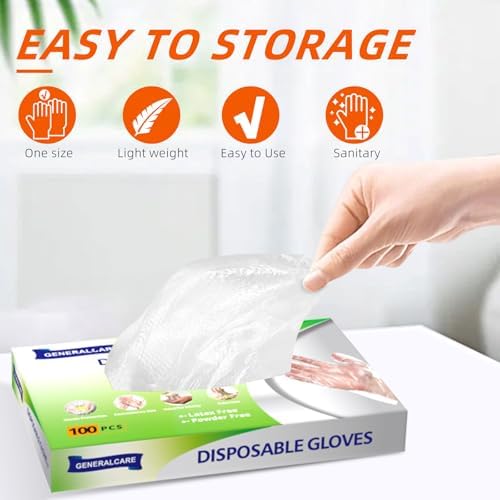 GeneralCare Gloves - Durable Latex Rubber Disposables for Kitchen Beauty